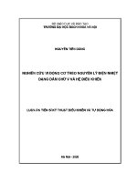 Luận Án tiến sĩ nghiên cứu vi Động cơ theo nguyên lý Điện nhiệt dạng dầm chữ v và Điều khiển