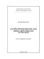 Luận Án tiến sĩ cải tiến phương pháp học máy trong chuỗi thời gian và Ứng dụng