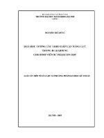 Luận Án tiến sĩ dạy học tương tác theo tiếp cận năng lực trong blearning cho sinh viên sư phạm tin học