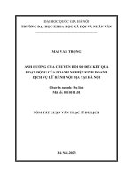02050007118 tómtắt Ảnh hưởng của chuyển Đổi số Đến kết quả hoạt Động của doanh nghiệp kinh doanh dịch vụ lữ hành nội Địa tại hà nội