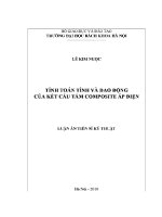 Luận Án tiến sĩ tính toán tĩnh và dao Động của kết cấu tấm composite Áp Điện