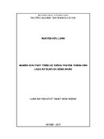 Luận Án tiến sĩ nghiên cứu phát triển hệ thống truyền thông hỗn loạn sử dụng Đa sóng mang