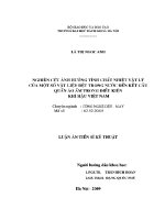 Luận Án tiến sĩ nghiên cứu Ảnh hưởng tính chất nhiệt vật lý của một số vật liệu dệt trong nước Đến kết cấu quần Áo Ấm trong Điều kiện khí hậu việt nam