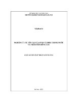 Luận Án tiến sĩ nghiên cứu sự tồn tại của pfos và pfoa trong nước và trầm tích sông cầu