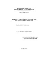 Luận Án tiến sĩ nghiên cứu Ảnh hưởng của phụ gia phế thải xỉ thép Đến tính chất của xi măng fico