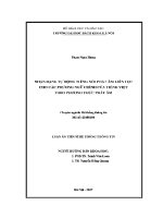 Luận Án tiến sĩ nhận dạng tự Động tiếng nói phát Âm liên tục cho các phương ngữ chính của tiếng việt theo phương thức phát Âm