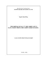 Luận Án tiến sĩ tích hợp Đại số gia tử Điều khiển mờ và mạng noron trong Điều khiển robot di Động