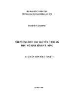 Luận Án tiến sĩ mô phỏng Ôxít hai nguyên Ở trạng thái vô Định hình và lỏng