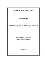 Luận Án tiến sĩ nghiên cứu cấu trúc vải tráng phủ và các yếu tố Ảnh hưởng Đến Đặc trưng cơ lý của Đường may