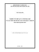 Luận Án tiến sĩ nghiên cứu chế tạo và tính nhạy khí của cấu trúc dị thể giữa dây nano sno2 và một số oxit kim loại bán dẫn