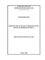 Luận Án tiến sĩ nghiên cứu thiết kế chế tạo vi cẩm biến vận tốc góc Âm thoa và cảm biến gia tốc kiểu tụ