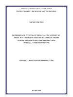 Luận Án tiến sĩ sythesize and investigate the catalytic activity of three way catalysts based on mixed metal oxides for the treatment of exhaust gases from internal combustion engine