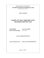 Luận Án tiến sĩ nghiên cứu phát triển bền vững ngành dầu khí việt nam