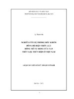 Luận Án tiến sĩ nghiên cứu hệ thống Điều khiển Đồng bộ Điện thuỷ lực Đóng mở van thuỷ lợi thuỷ Điện Ở việt nam