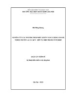 Luận Án tiến sĩ nghiên cứu các phương pháp Điều khiển năng lượng cho hệ thống nguồn lai Ắc quy siêu tụ Điện trong Ô tô Điện