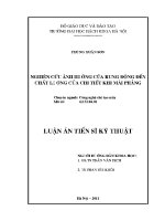 Luận Án tiến sĩ nghiên cứu Ảnh hưởng của rung Động Đến chất lượng của chi tiết khi mài phẳng