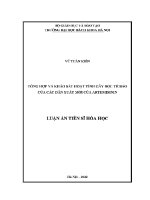 Luận Án tiến sĩ tổng hợp và khảo sát hoạt tính gây Độc tế bào của các dẫn xuất mới của artemisinin