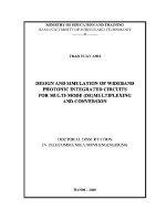 Luận Án tiến sĩ design and simulation of wideband photonic intergrated circuits for multi mode de multiplexing and conversion