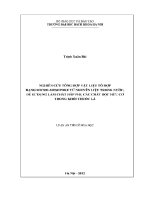 Luận Án tiến sĩ nghiên cứu tổng hợp vật liệu tổ hợp dạng micro mesopore từ nguyên liệu trong nước Để sử dụng là chất hấp phụ các chất Độc hữu cơ trong khói thuốc lá