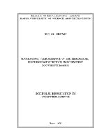 Luận Án tiến sĩ enhancing performance of mathematical expression detection in scientific document images