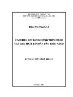 Luận Án tiến sĩ cảm biến khí dạng màng trên cơ sở vật liệu Ôxít bán dẫn cấu trúc nano