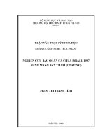 Luận Án tiến sĩ nghiên cứu bảo quản cà chua israel 1907 bằng màng bán thấm coating