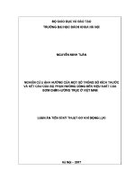 Luận Án tiến sĩ nghiên cứu Ảnh hưởng của một số thông số kích thước và kết cấu của bộ phận hướng dòng Đến hiệu suất của bơm chìm hướng trục Ở việt nam