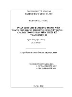 Luận Án tiến sĩ phân loại vóc dáng nam trung niên thành phố hồ chí minh Ứng dụng xây dựng avatar trong phần mềm thiết kế trang phục 3d