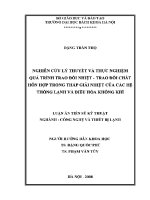 Luận Án tiến sĩ nghiên cứu lý thuyết và thực nghiệm quá trình trao Đổi nhiệt trao Đổi chất hỗn hợp trong tháp giải nhiệt của các hệ thống lạnh và Điều hòa không khí