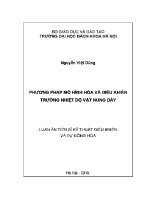 Luận Án tiến sĩ phương pháp mô hình hóa và Điều khiển trường nhiệt Độ vật nung dày