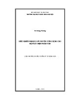 Luận Án tiến sĩ Điều khiển nghịch lưu nguồn z Ứng dụng cho hệ phát Điện phân tán