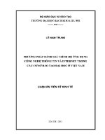 Luận Án tiến sĩ phương pháp Đánh giá trình Độ Ứng dụng công nghệ thông tin và internet trong các cơ sở Đào tạo Đại học Ở việt nam