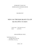 Luận Án tiến sĩ nâng cao tính năng ma sát của lớp mạ xoa Đồng và niken