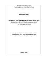 Luận Án tiến sĩ nghiên cứu thiết bị biến Đổi năng lượng sóng Điện Ứng dụng khai thác năng lượng sóng tại vùng biển việt nam