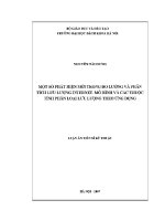 Luận Án tiến sĩ một số phát hiện mới trong Đo lường và phân tích lưu lượng internet mô hình và các thuộc tính phân loại lưu lượng theo Ứng dụng