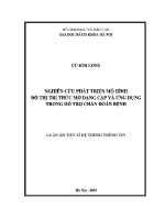 Luận Án tiến sĩ nghiên cứu phát triển mô hình Đồ thị tri thức mờ dạng cặp và Ứng dụng trong hỗ trợ chẩn Đoán bệnh