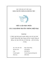 Đánh giá hiệu quả truyền thông của các loại hình truyền thông hiện Đại (mạng xã hội, truyền thông di Động, các loại hình báo chí hiện Đại…) Đối với công chúng