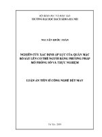 Luận Án tiến sĩ nghiên cứu xác Định Áp lực của quần mặc bó sát lên cơ thể người bằng phương pháp mô phỏng số và thực nghiệm