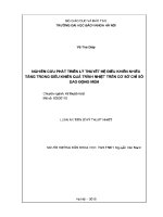 Luận Án tiến sĩ nghiên cứu phát triển lý thuyết hệ Điều khiển nhiều tầng trong Điều khiển quá trình nhiệt trên cơ sở chỉ số dao Động mềm