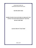 Luận Án tiến sĩ nghiên cứu một số giải pháp nâng cao hiệu suất cháy antraxit việt nam trong buồng Đốt than phun nhà máy nhiệt Điện