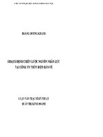 Luận văn thạc sĩ hoạch Định chiến lược nguồn nhân lực tại công ty thủy Điện bản vẽ
