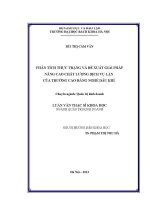 Luận văn thạc sĩ phân tích thực trạng và Đề xuất giải pháp nâng cao chất lượng dịch vụ lặn của trường cao Đẳng nghề dầu khí