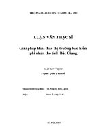 Luận văn thạc sĩ giải pháp khai thác thị trường bảo hiểm phi nhân thọ tỉnh bắc giang
