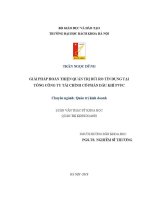 Luận văn thạc sĩ giải pháp hoàn thiện quản trị rủi ro tín dụng tại tổng công ty tài chính cổ phần dầu khí pvfc