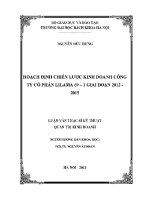 Luận văn thạc sĩ hoạch Định chiến lược kinh doanh công ty cổ phần lilama 69 1 giai Đoạn 2012 2015