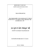 Luận văn thạc sĩ hoạch Định chiến lược kinh doanh của công ty cổ phần Đầu tư xây dựng và phát triển bắc việt giai Đoạn 2012 2017