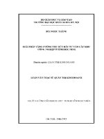 Luận văn thạc sĩ giải pháp tăng cường thu hút Đầu tư vào các khu công nghiệp Ở tỉnh bắc ninh