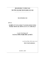 Luận văn thạc sĩ nghiên cứu khả năng Ứng dụng robot công nghiệp trong hệ thống sản xuất linh hoạt
