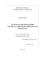 Luận văn thạc sĩ xây dựng văn hóa doanh nghiệp cho công ty tnhh truyền thông sáng tạo ckd việt nam