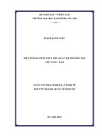Luận văn thạc sĩ một số giải pháp thúc Đẩy quan hệ thương mại việt nam lào